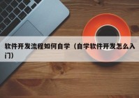 軟件開發(fā)流程如何自學(xué)（自學(xué)軟件開發(fā)怎么入門）