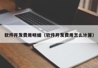 軟件開發(fā)費用明細（軟件開發(fā)費用怎么計算）