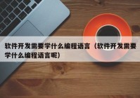 軟件開發(fā)需要學(xué)什么編程語言（軟件開發(fā)需要學(xué)什么編程語言呢）