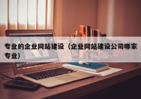 專(zhuān)業(yè)的企業(yè)網(wǎng)站建設(shè)（企業(yè)網(wǎng)站建設(shè)公司哪家專(zhuān)業(yè)）